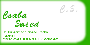 csaba smied business card